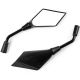 Black Universal Motorcycle Mirrors Cruiser Sport Bike Chopper Rear View Mirror