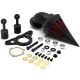 Black Spike Intake Air Cleaner Filter Kit for Harley Davidson Softail, Dyna, Touring, Rocker and More! (2001-2009)