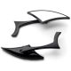 Black Diamond Twist Universal Custom Motorcycle Mirrors - Free Adapters