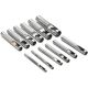 13pc Hollow Metal Leather Punch Set Punches Professional Wood Plastic Gasket
