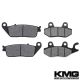 2006-2009 Daelim S2-125 Front + Rear Non-Metallic Organic NAO Brake Pads Set