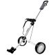 Biltek Golf Push Cart - Foldable 2-Wheeled Push Pull Golf Cart Trolley - Silver