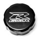 Suzuki GSXR 600 750 1000 Black Billet Fluid Reservoir Cap Logo Engraved (1988-2012)