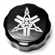 Yamaha YZF R6 R6S R1 Black Billet Fluid Reservoir Cap Logo Engraved (2003-2008)