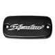 Honda Shadow 600 750 1100 VTX VTX1300 Black Billet Fluid Reservoir Cap Logo Engraved (1991-2012)