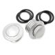 Dual Chrome Pop Up Flush Gas Cap Vented Fueltank Fuel Cap Left & Right for Harley Davidson (1982-2010)