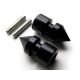 Black Suzuki / Honda Spike Swingarm Spools Sliders - CBR 600RR 1000RR GSXR 600 SV650 and More! (1992-2012)