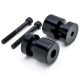 Black Swingarm Spools Sliders 6mm for Yamaha