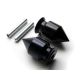 Black Kawasaki / Yamaha Spiked Swingarm Spools Sliders - ZX6R, ZX9R, FZR 400 , FZR 600 and More! (1990-2011)