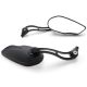 Universal Motorcycle Cruiser Scooter Moped ATV Mirrors Black M8 + M10 Adapters