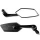 Universal Motorcycle Cruiser Scooter Moped ATV Mirrors Black M8 + M10 Adapters