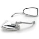 Universal Motorcycle Cruiser Scooter Moped ATV Mirrors Chrome + Bolt Adapters