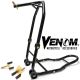 Venom Motorcycle Triple Tree Headlift + Front Fork Wheel Lift Stand Combo