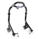 Venom Motorcycle Rear Wheel Lift Stand with Dolly Wheels, Spool Lift Attachments, Black