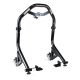 Venom Motorcycle Rear Wheel Lift Stand with Dolly Wheels, Paddle Lift Attachments, Black