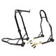 Venom Motorcycle Front Triple Tree & Rear Swingarm Spool Lift Combo Wheel Lift Stands + Paddock Attachments (Pin Kit #2)