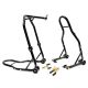 Venom Motorcycle Front Triple Tree & Rear Swingarm Paddle Lift Combo Wheel Lift Stands + Paddock Attachments (Pin Kit #2)