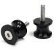 Low Profile 6mm Black Swingarm Spools (Fits Most Yamaha Bikes)