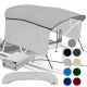 Universal 4 Bow Bimini Top Replacement Canvas & Solid Side Blocks, 91-96