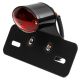 Universal Cat Eye Black Motorcycle Tail Brake Light License Plate Light