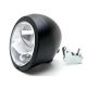 Motorcycle Black Headlight Universal Cruisers Choppers Cafe Racer Lamp Light