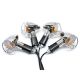 Motorcycle 4 pcs Chrome Clear Bullet Turn Signals Indicators