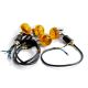 Motorcycle 4 pcs Chrome Amber Bullet Turn Signals Indicators