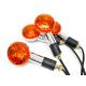 Motorcycle 4 pcs Chrome Round Turn Signals Indicators