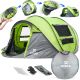 KNOX Pop Up Tent Water Resistant 4-Person Tent, Green, With Carry Bag