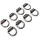 8x Extra Heavy Duty D-Rings with Weld-On Clips - 4,000 lbs Working Load Limit