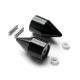 Black Yamaha Spiked Bar Ends Weights Sliders - YZF R1, R6, FJR 1300 (1998-2012)