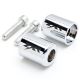 Chrome Engraved Bar Ends Weights Sliders For Kawasaki Ninja ZX-R ZX6R ZX7R ZX9R