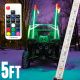 5ft Multi-Color LED Whip Light w/ Remote Control + USA Flag for Dune Buggy / ATV