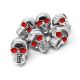 6 x Skulls Universal Custom Chrome Bolts - 6mm Thread