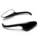 Universal Custom Black Motorcycle Golf Club Mirrors - Free Adapters