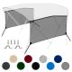 3 Bow Bimini Top Sidewalls, 900D Mesh Sun Shade Side Covers, 60