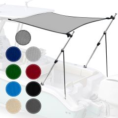 Universal T-Top Shade Extension for Bimini Tops for Boats, Marine 600D, 90"L x 96"W, Light Gray