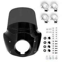 Krator Motorcycle Windshield & Fairing, Smoke, 11" Windshield, Club Style