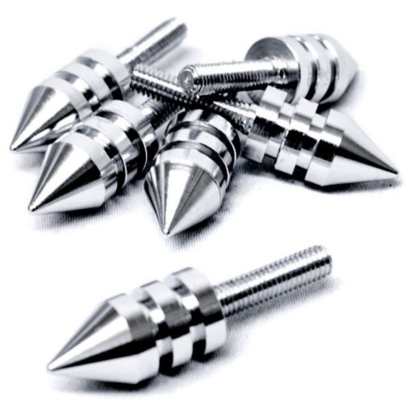 Universal Chrome Motorcycle Spike Bolts Windscreen Fairings License Plate