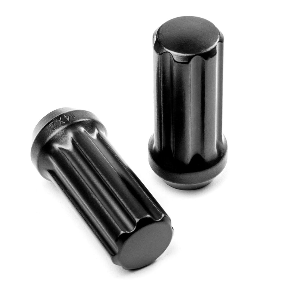 32x Black 14x2 Spline Lug Nuts 2 Keys Anti Theft Locking Wheel Lug Nuts